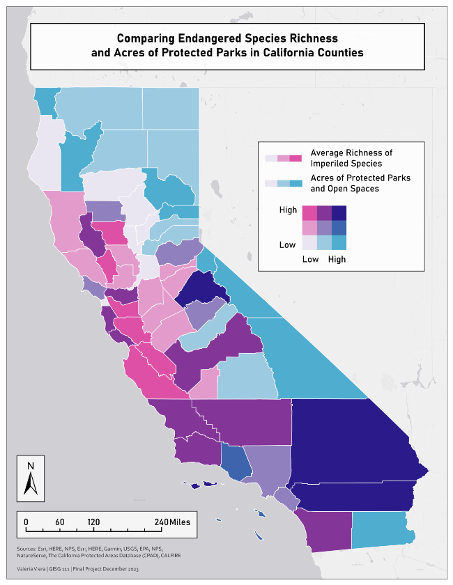 Chloropleth Map of California Counties